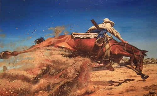A vibrant painting by Patrick Phillips. A vibrant painting by Patrick Phillips.